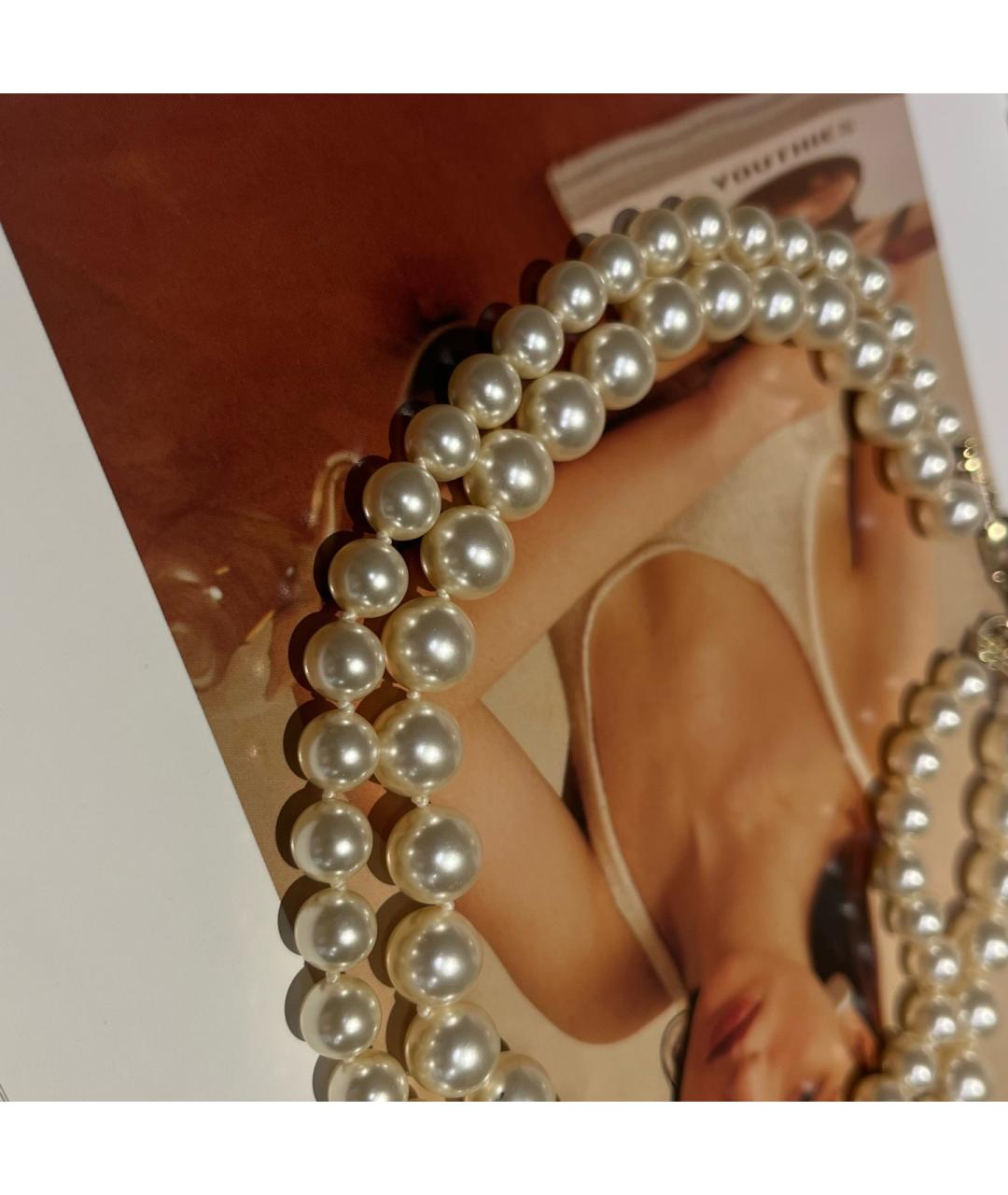 CHANEL Белое колье, фото 5