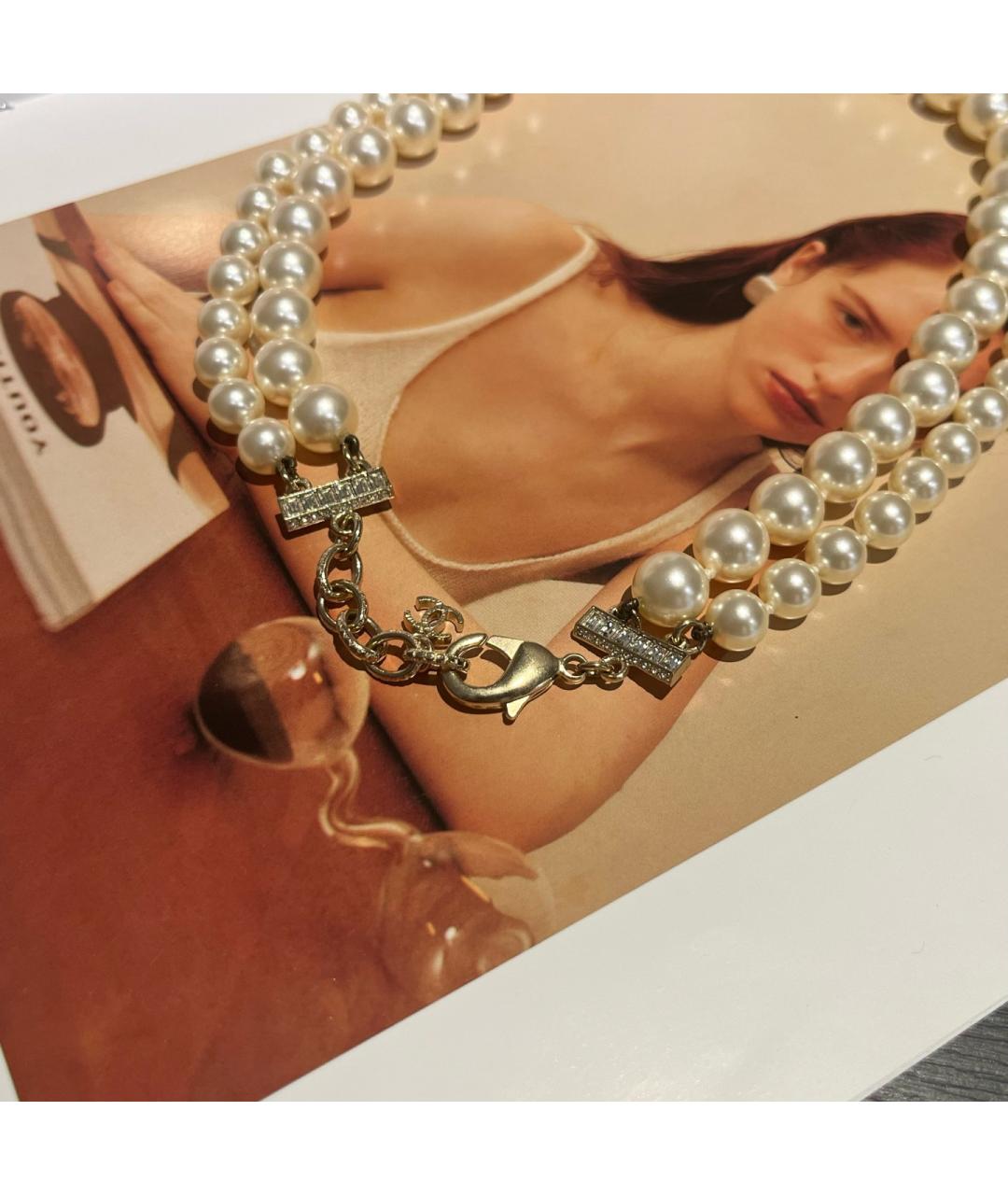 CHANEL Белое колье, фото 6