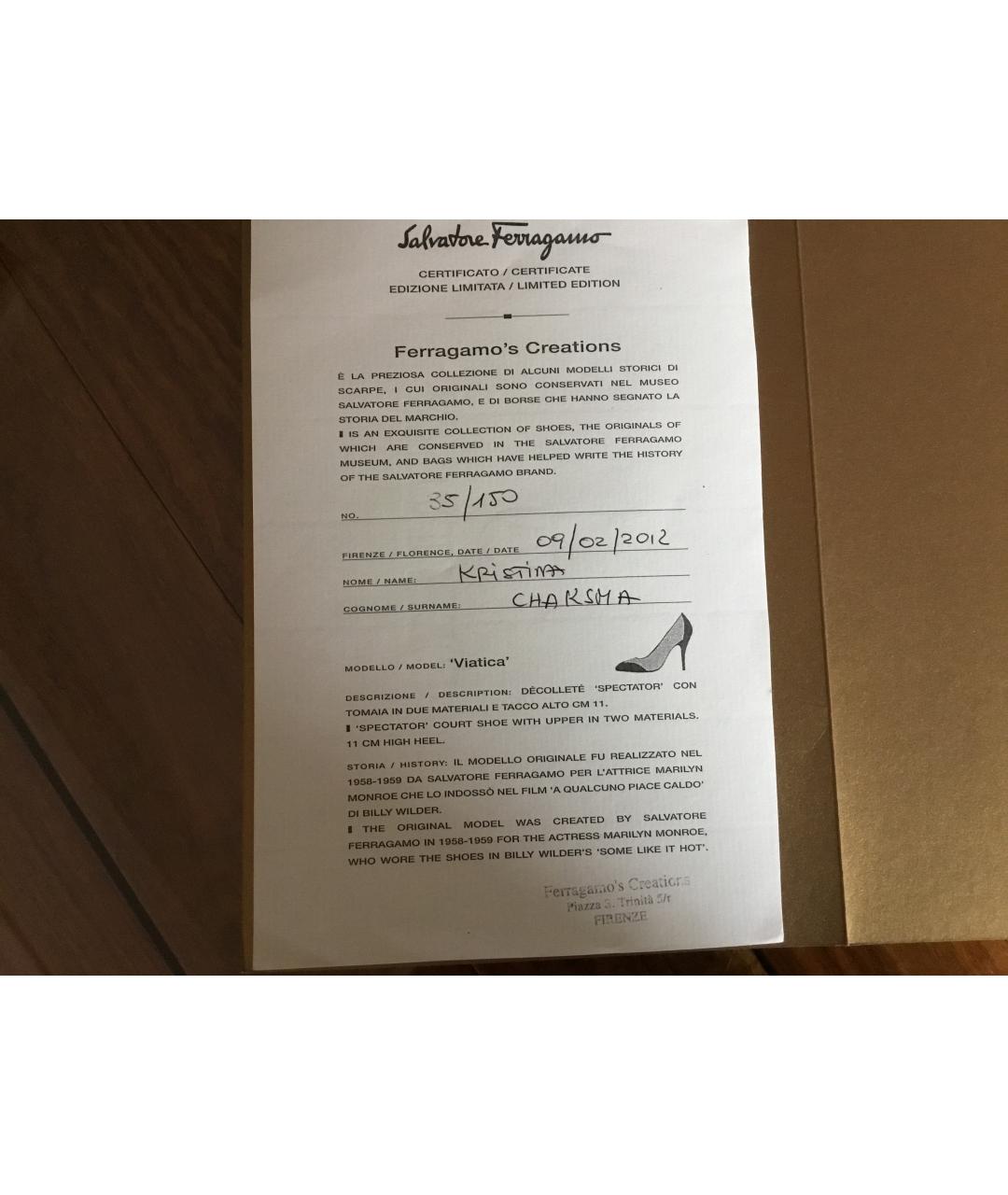 FERRAGAMO Бежевые кожаные туфли, фото 7