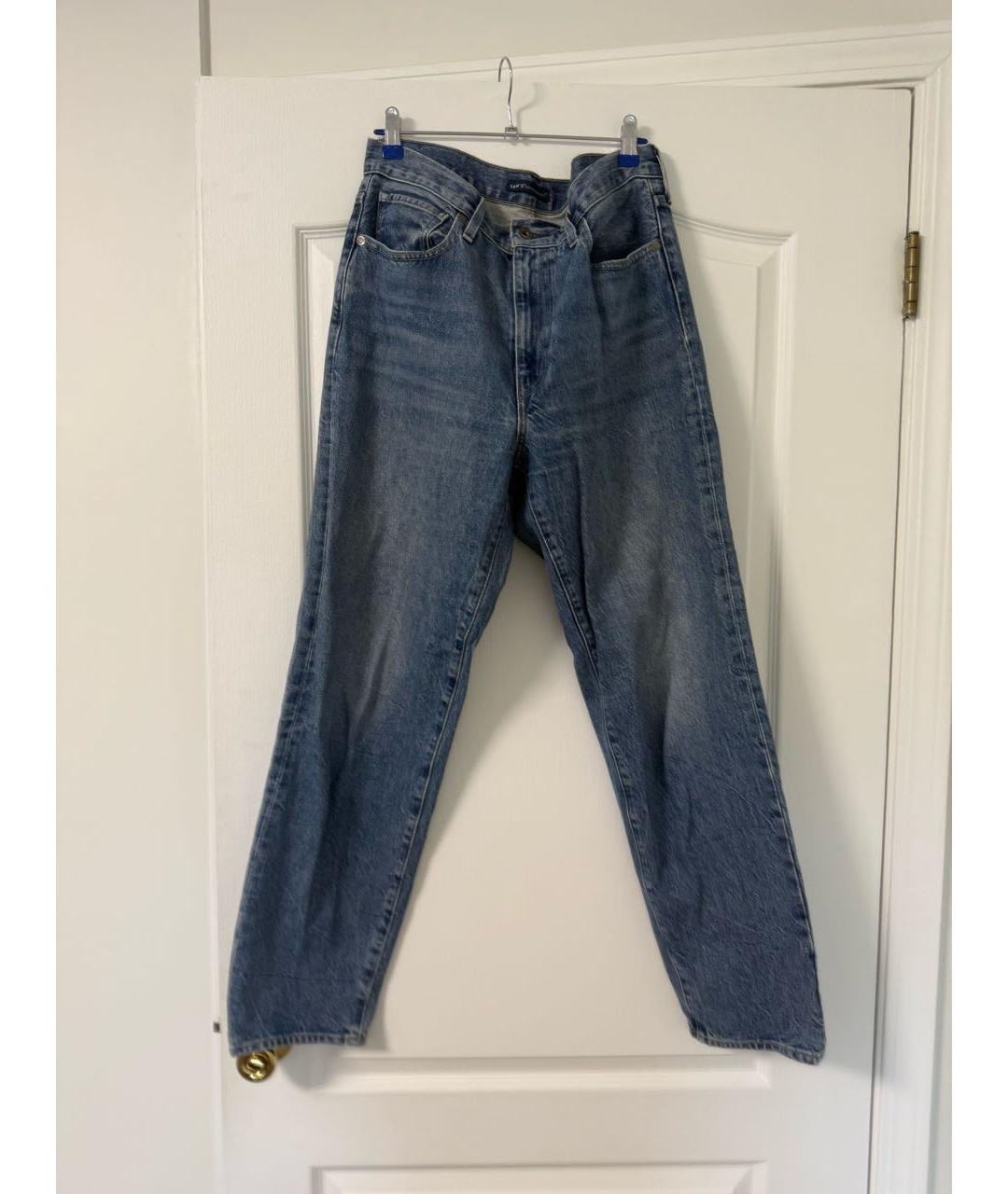 LEVI'S Голубые хлопковые прямые джинсы, фото 5