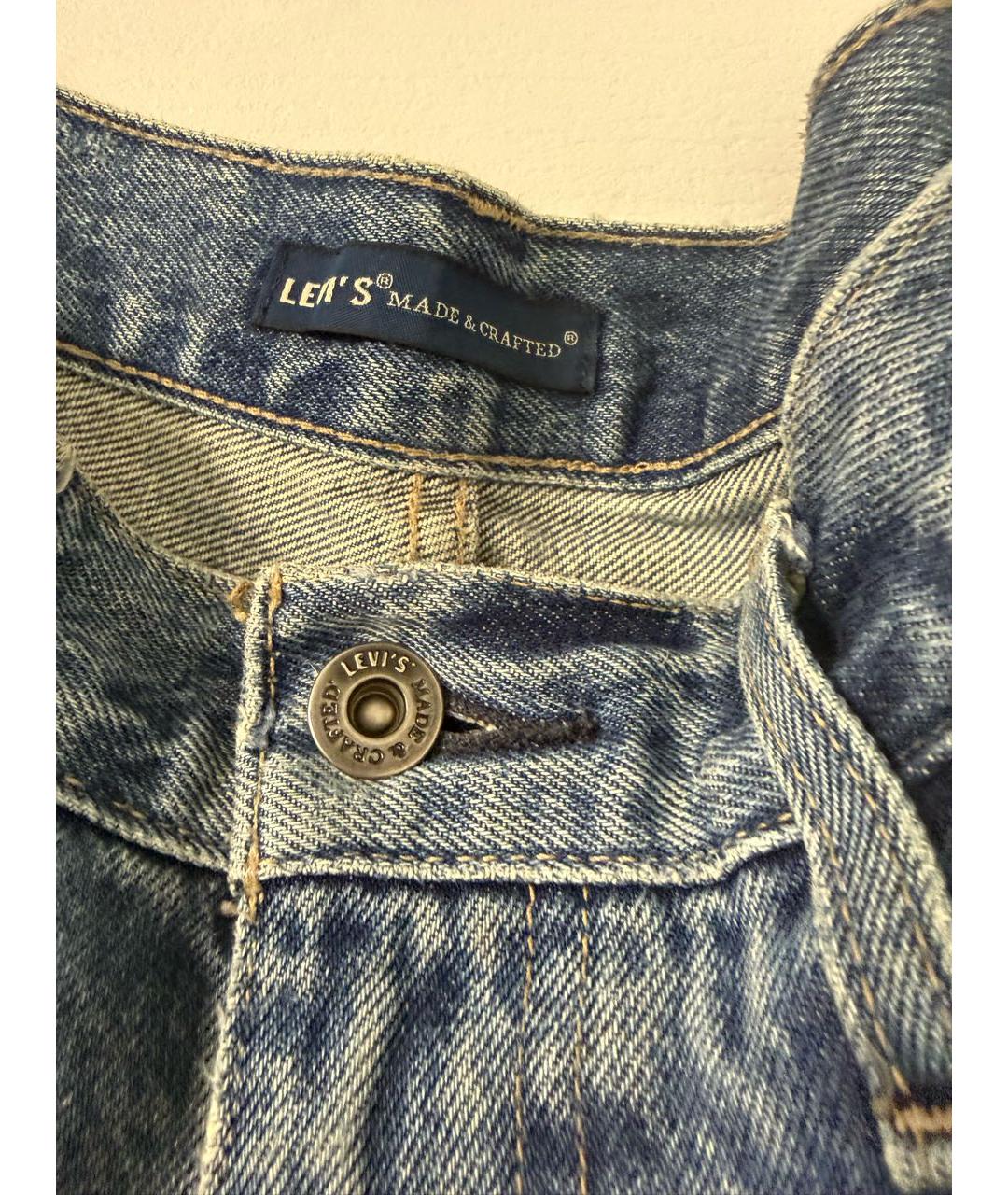 LEVI'S Голубые хлопковые прямые джинсы, фото 3