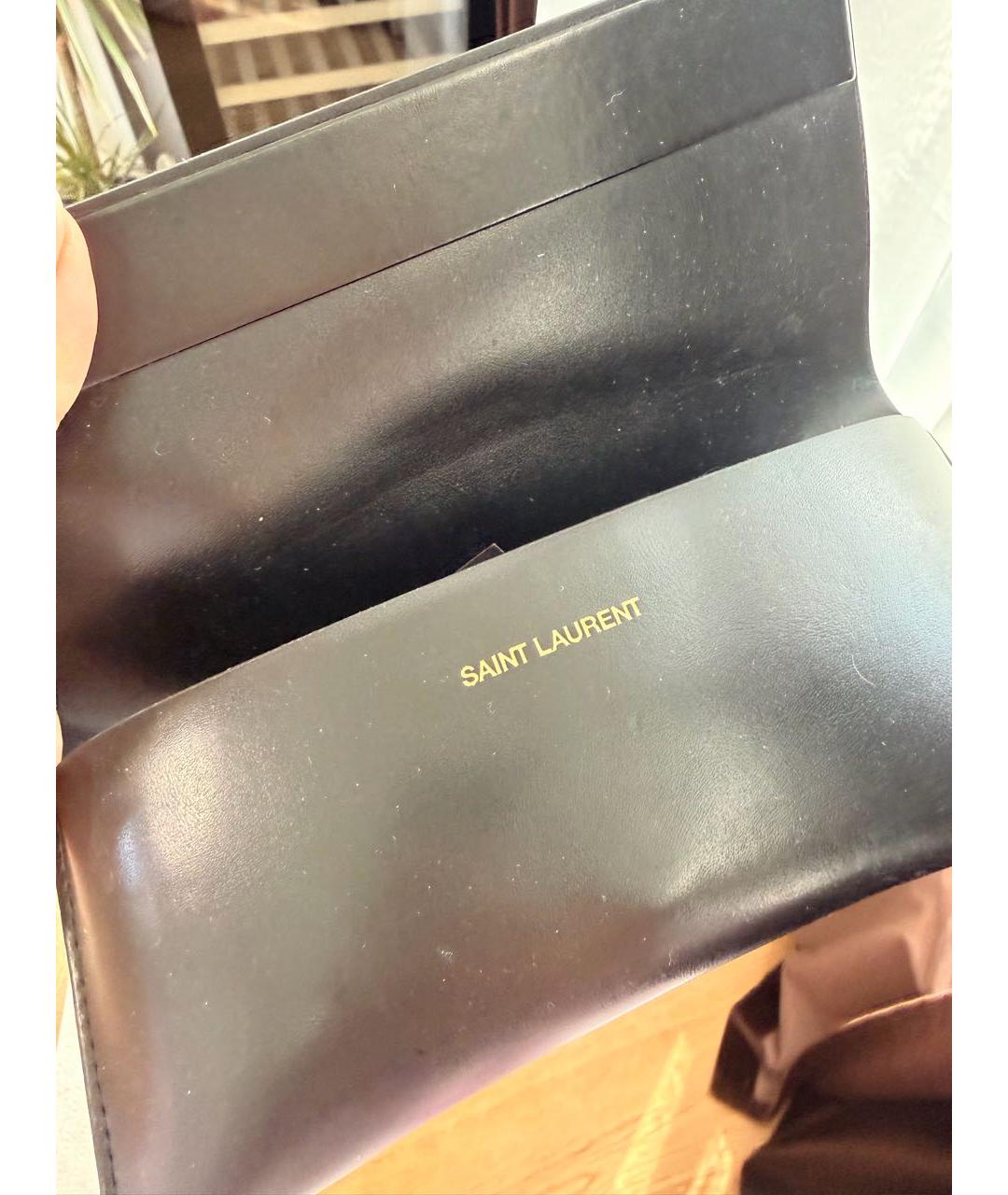 SAINT LAURENT Черные пластиковые солнцезащитные очки, фото 6