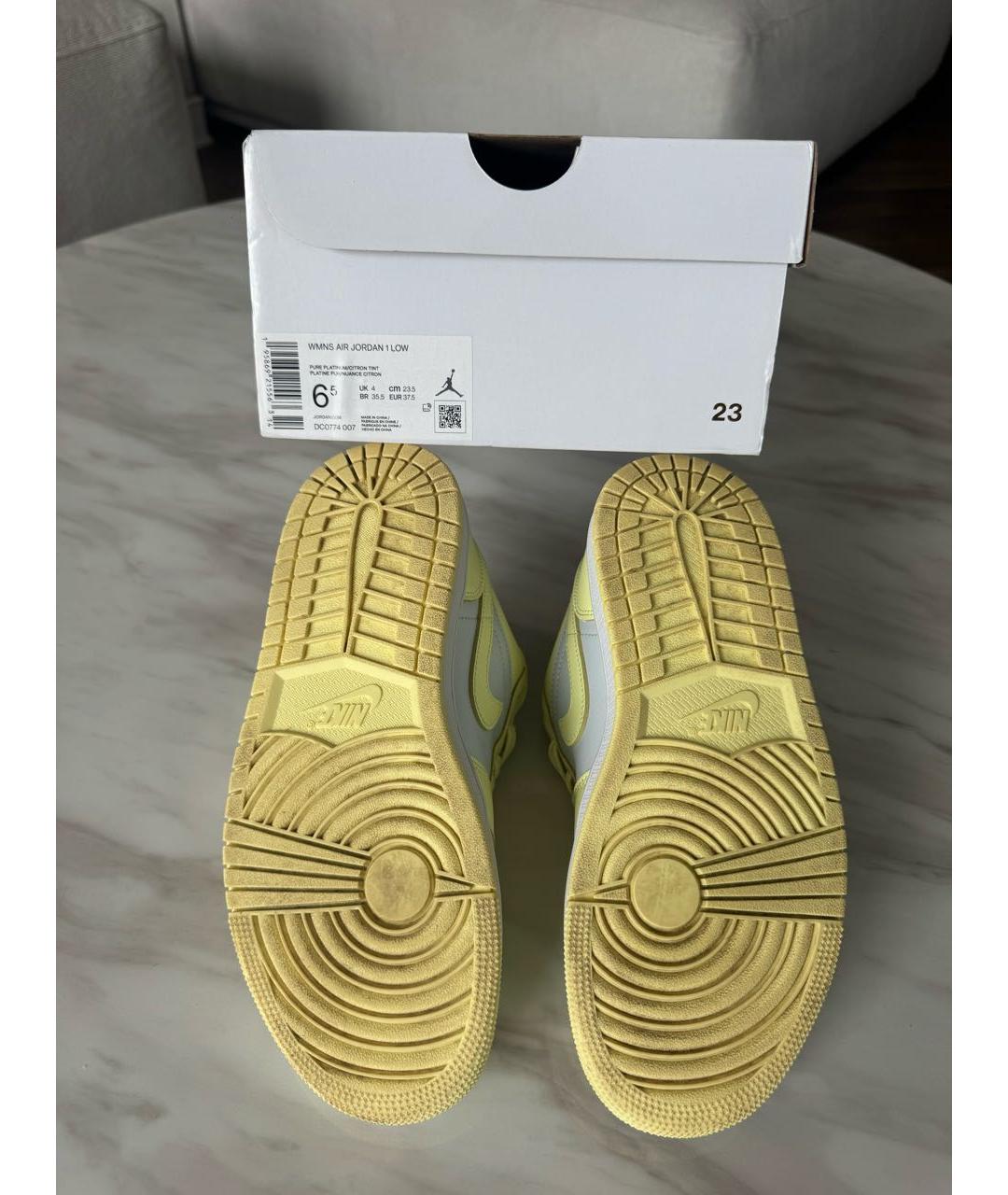 NIKE Желтые кожаные кроссовки, фото 8