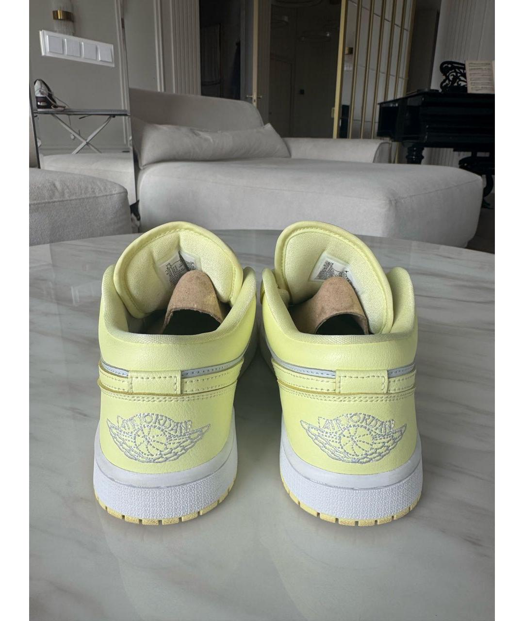 NIKE Желтые кожаные кроссовки, фото 3