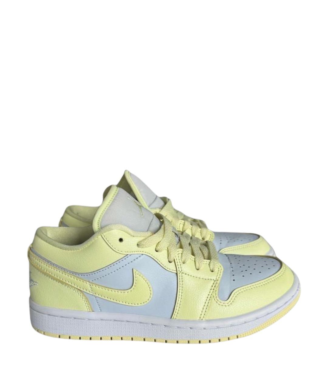 NIKE Желтые кожаные кроссовки, фото 1