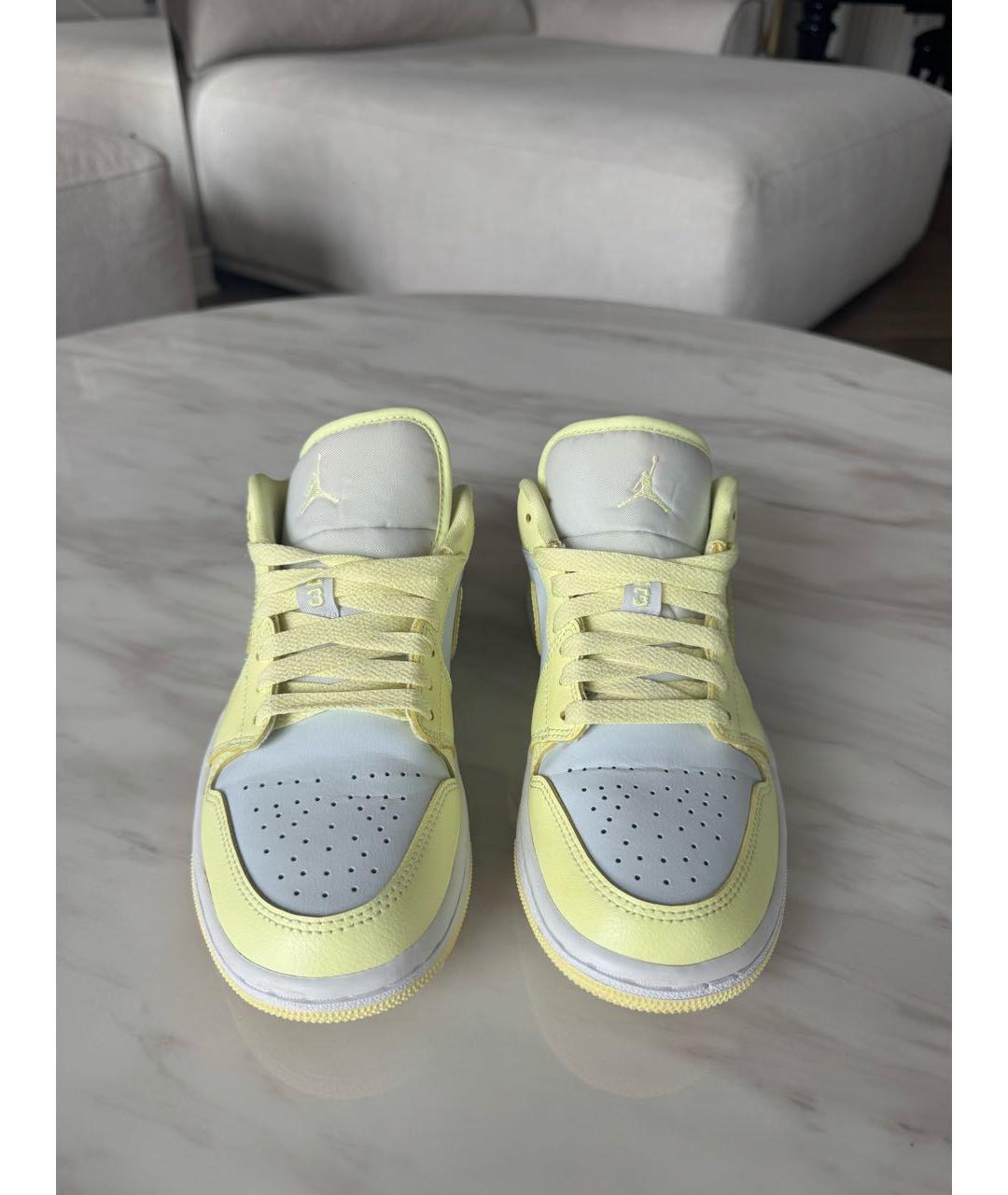 NIKE Желтые кожаные кроссовки, фото 2