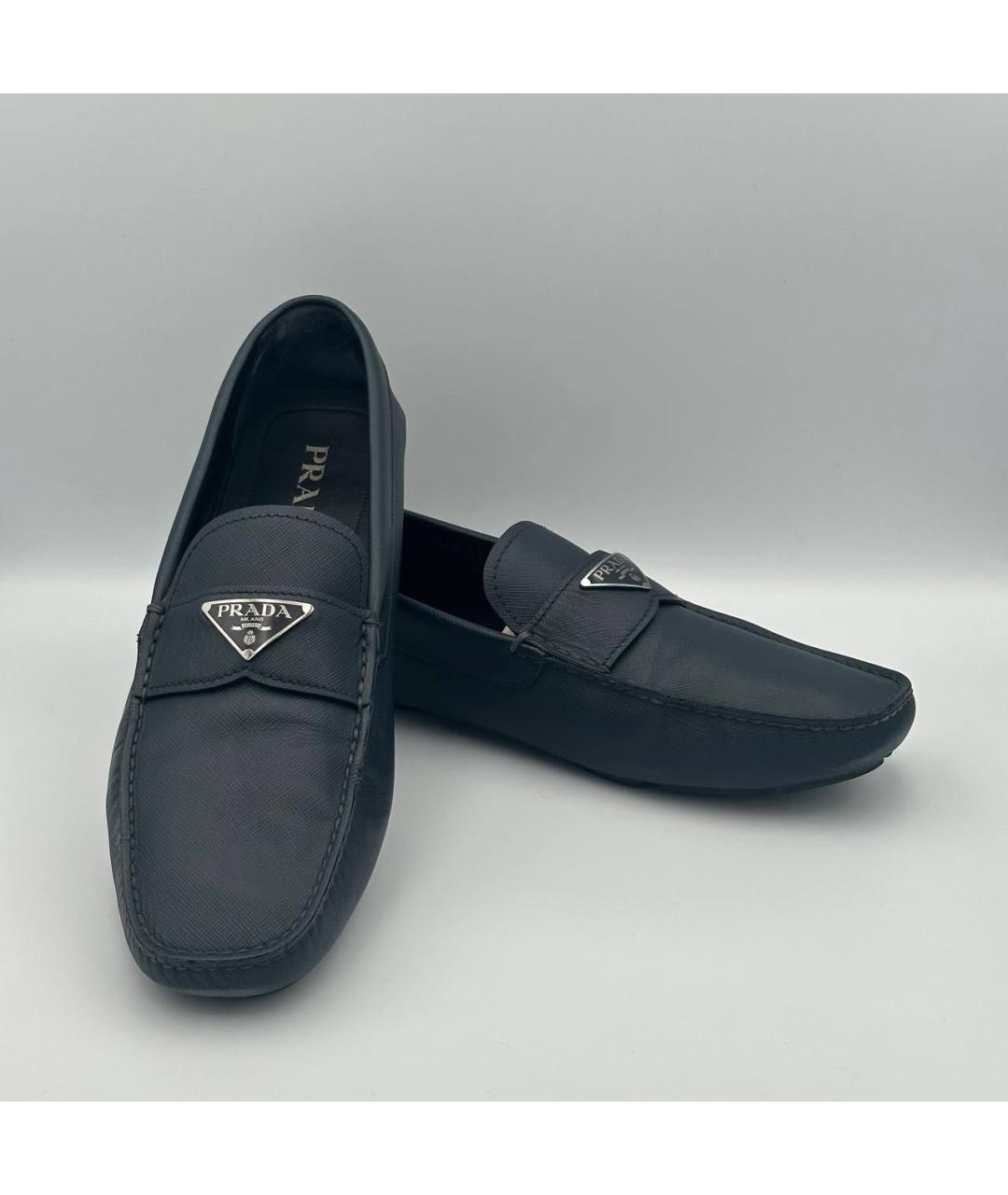 PRADA Темно-синие лоферы, фото 4
