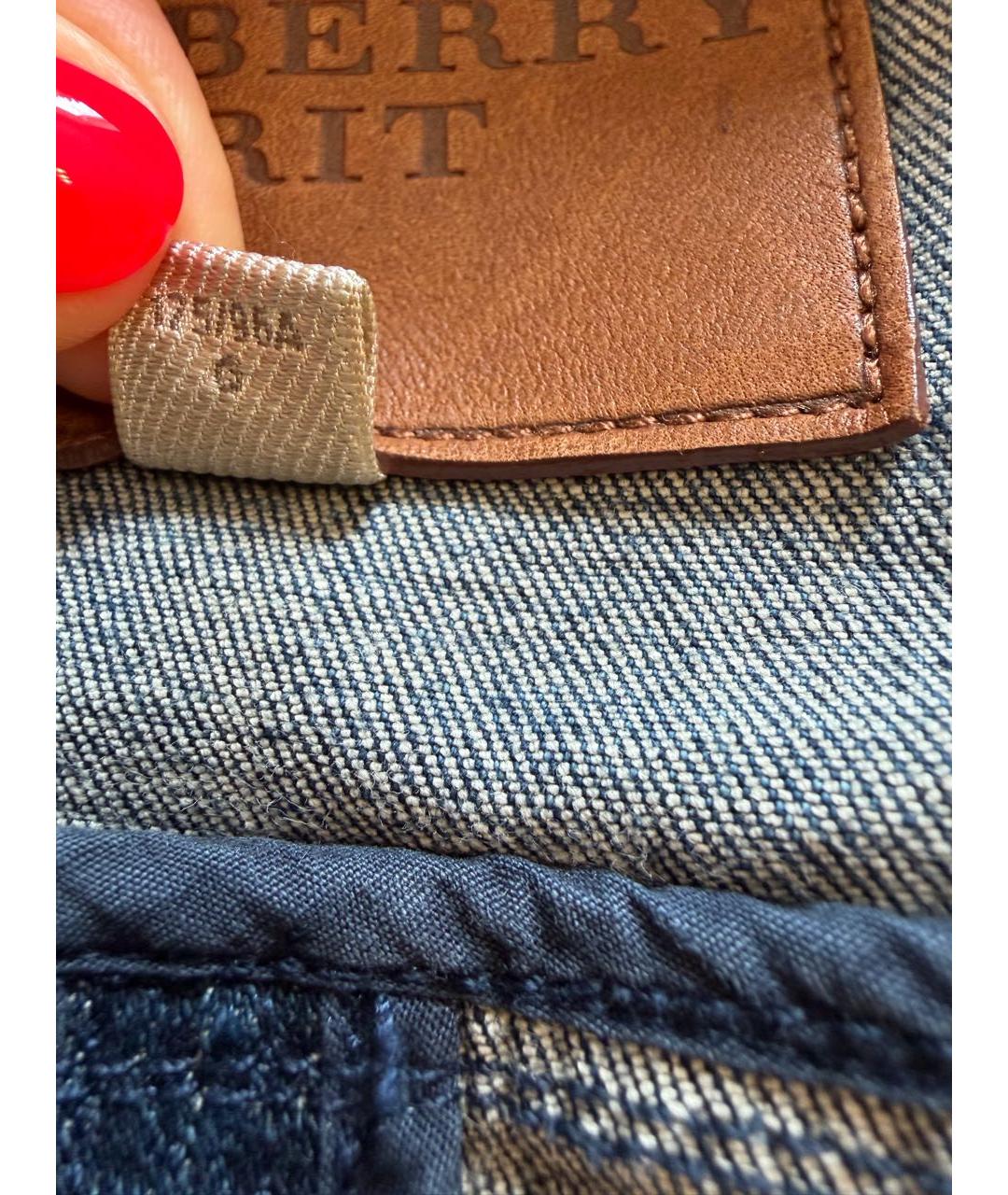 BURBERRY Голубая хлопковая куртка, фото 7