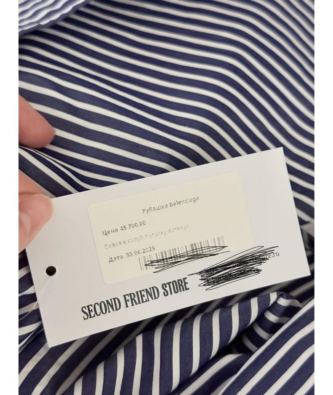 BALENCIAGA Синяя рубашка, фото 7