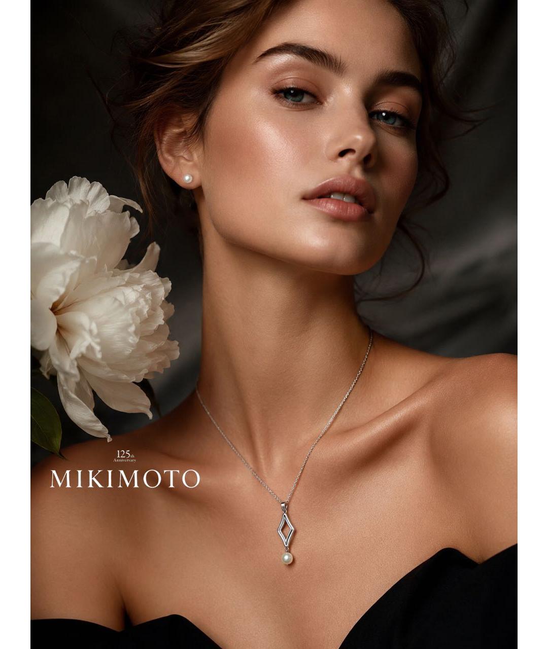 Mikimoto Серебряное серебряное колье, фото 7