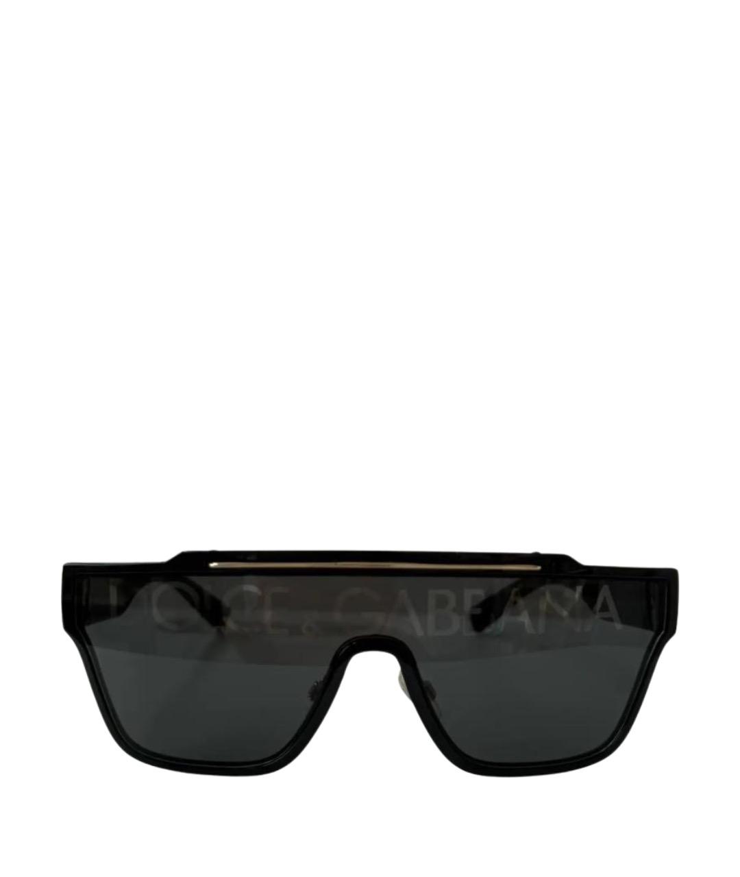 DOLCE&GABBANA Черные пластиковые солнцезащитные очки, фото 1