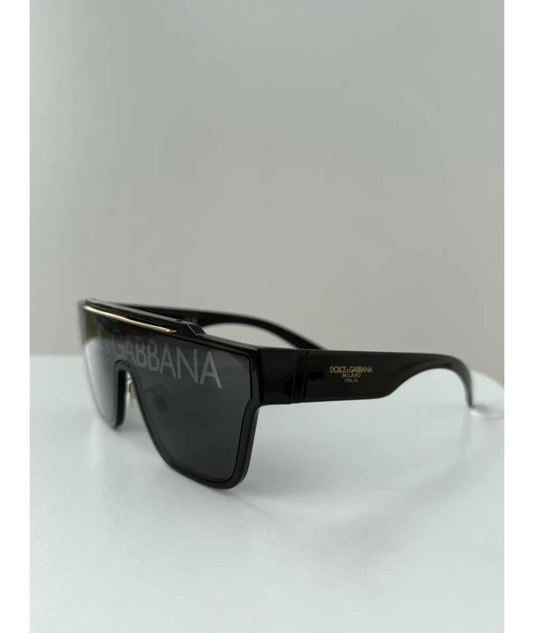 DOLCE&GABBANA Черные пластиковые солнцезащитные очки, фото 2