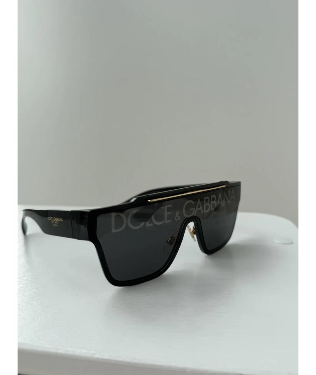DOLCE&GABBANA Черные пластиковые солнцезащитные очки, фото 3