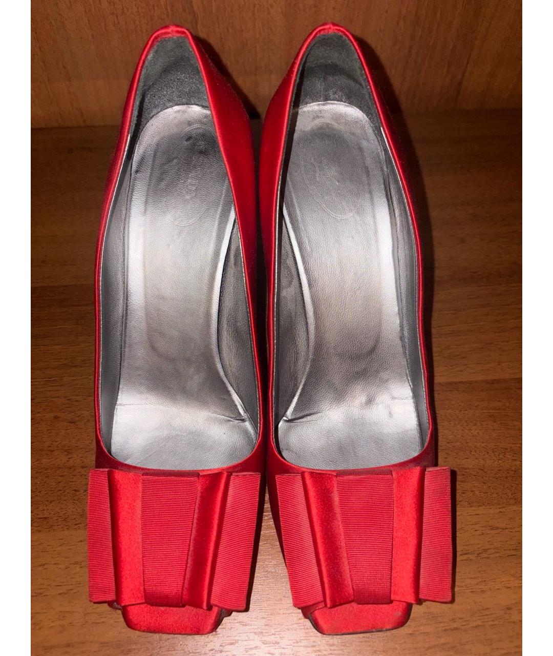 PRADA Красные текстильные туфли, фото 2