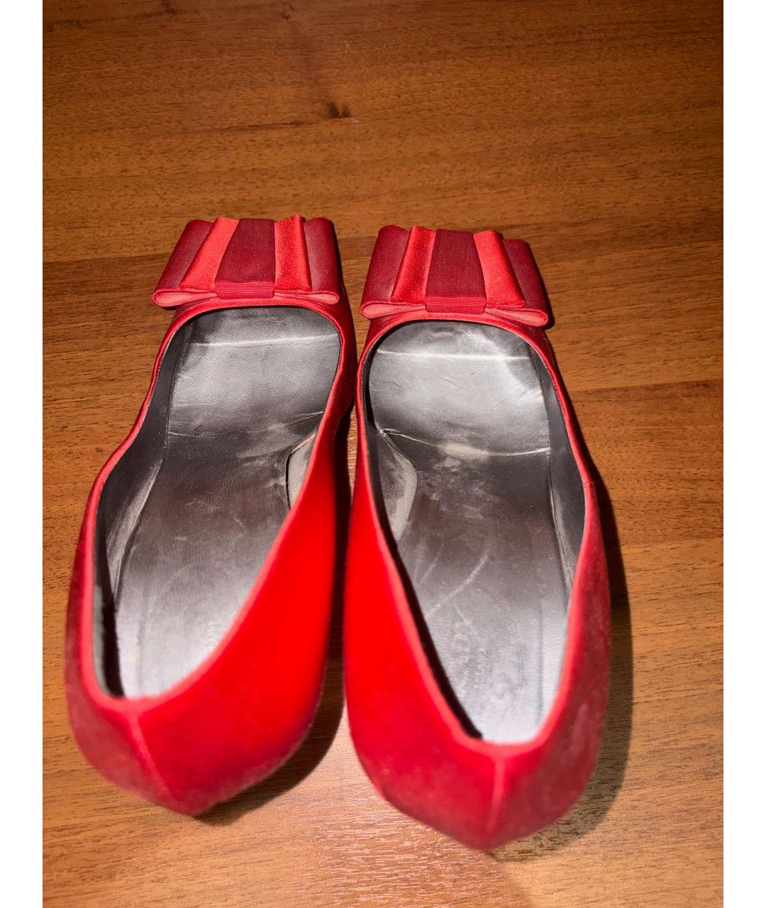 PRADA Красные текстильные туфли, фото 3