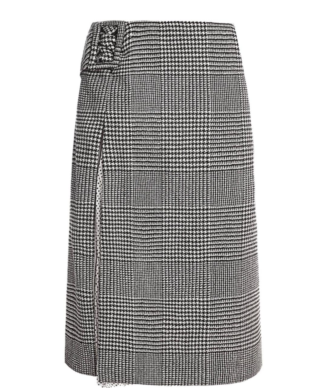 ERMANNO SCERVINO Черная шерстяная юбка миди, фото 1