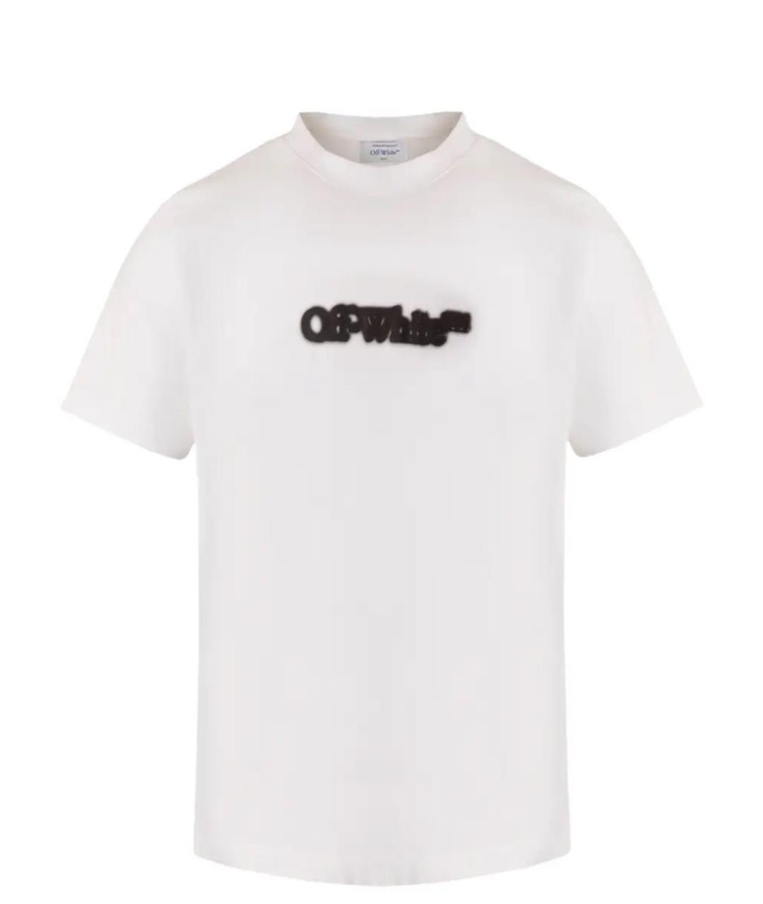 OFF-WHITE Белая хлопковая футболка, фото 1