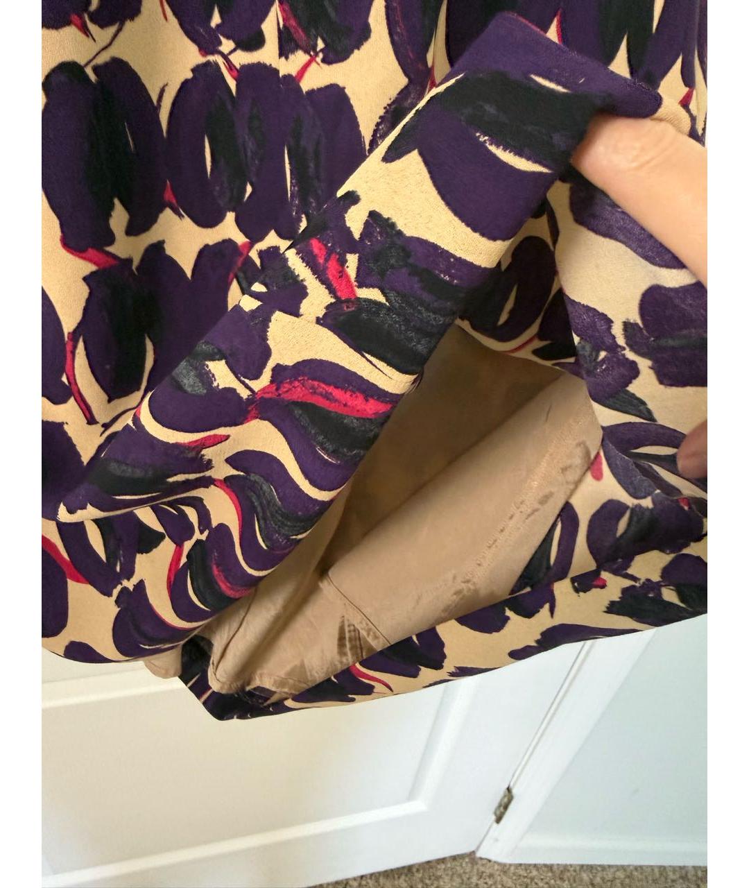 MAX MARA STUDIO Мульти вискозное повседневное платье, фото 4