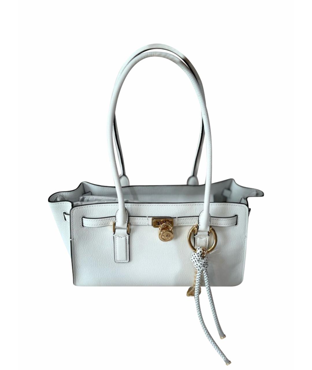 MICHAEL KORS Белая кожаная сумка через плечо, фото 1