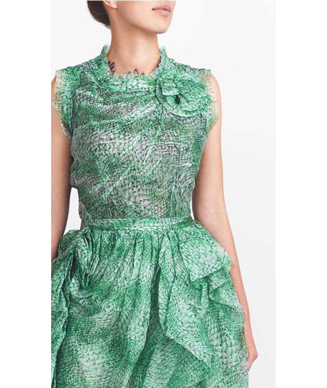 ERMANNO SCERVINO Зеленое шелковое вечернее платье, фото 4