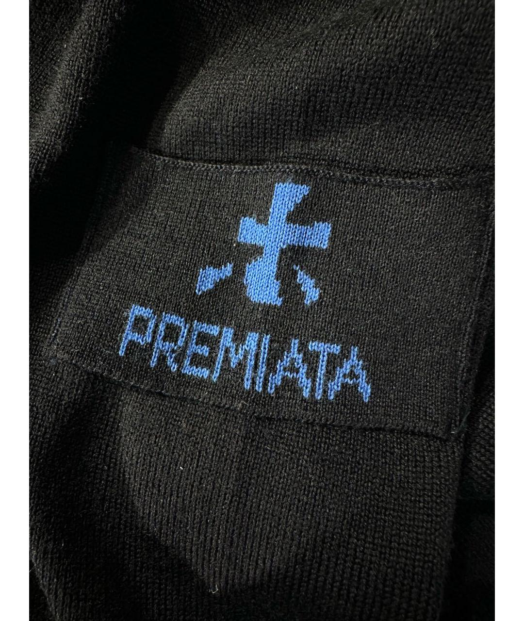 PREMIATA Темно-синий шерстяной джемпер / свитер, фото 4