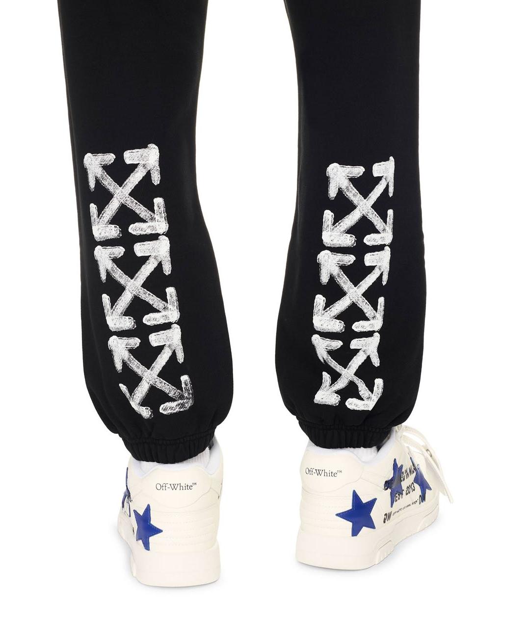 OFF-WHITE Черные хлопковые повседневные брюки, фото 4