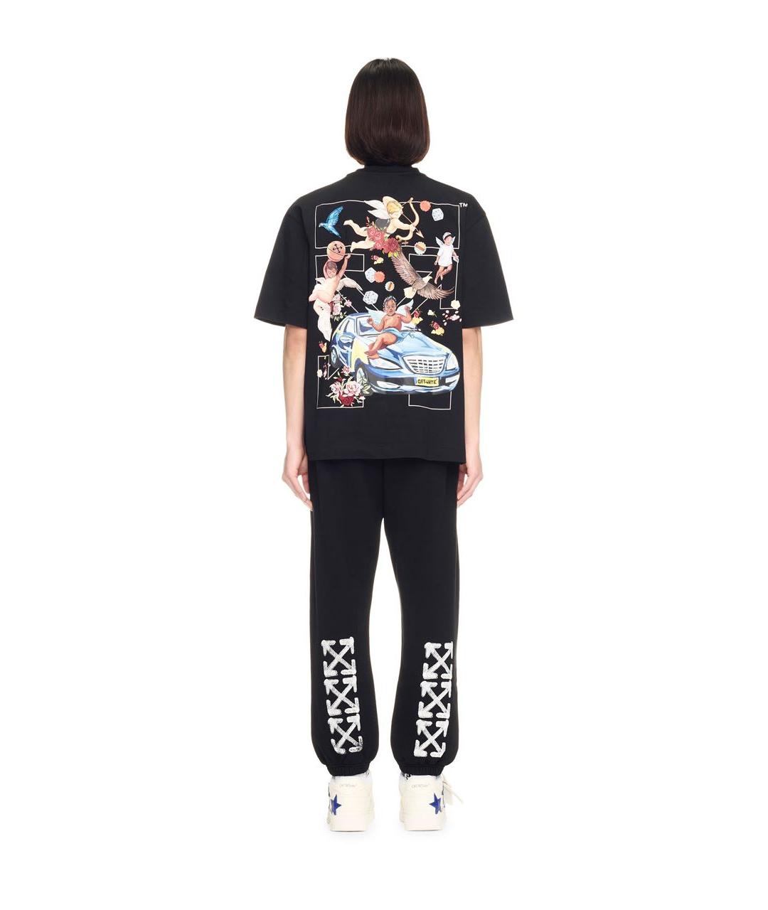 OFF-WHITE Черные хлопковые повседневные брюки, фото 3