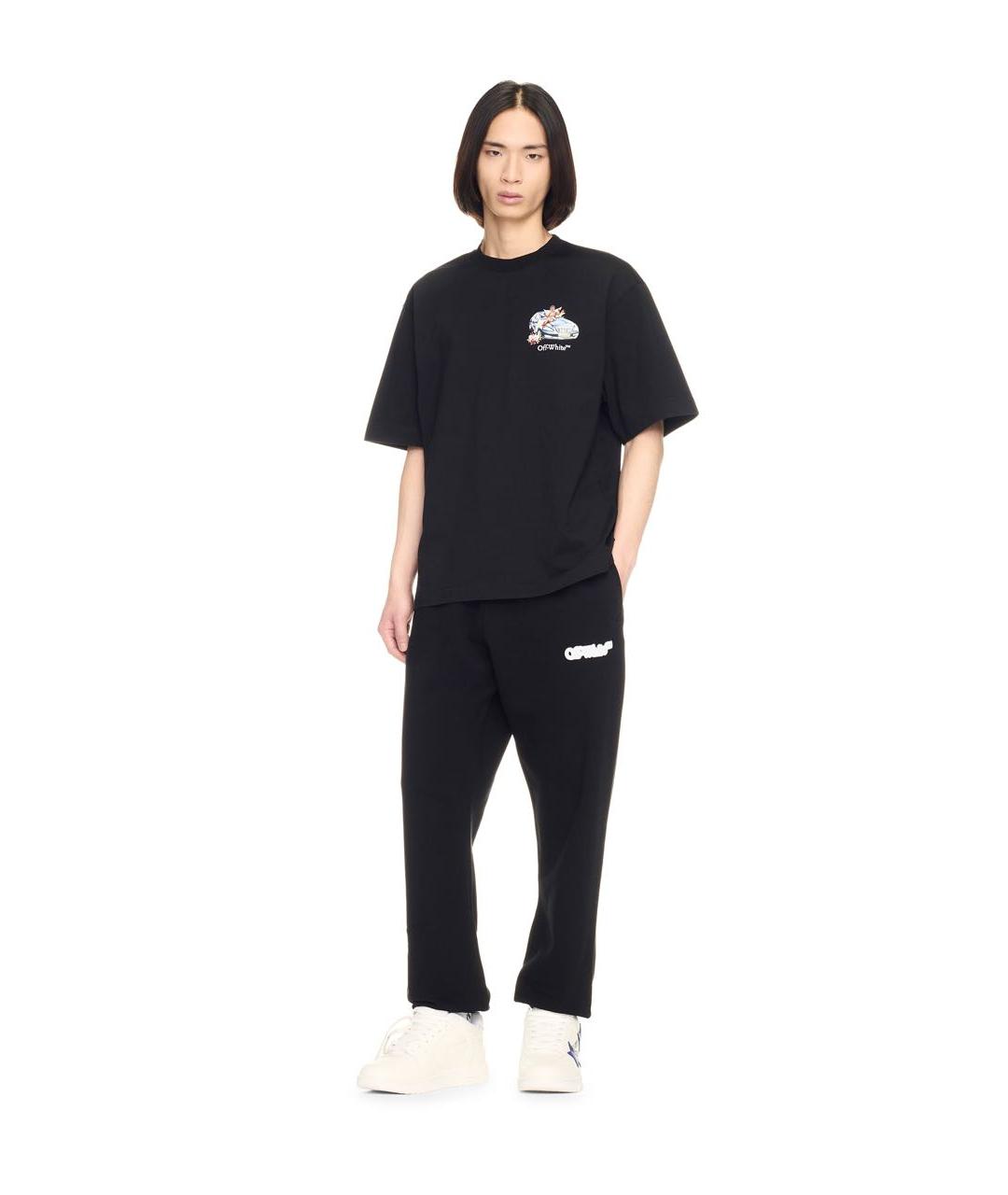 OFF-WHITE Черные хлопковые повседневные брюки, фото 5