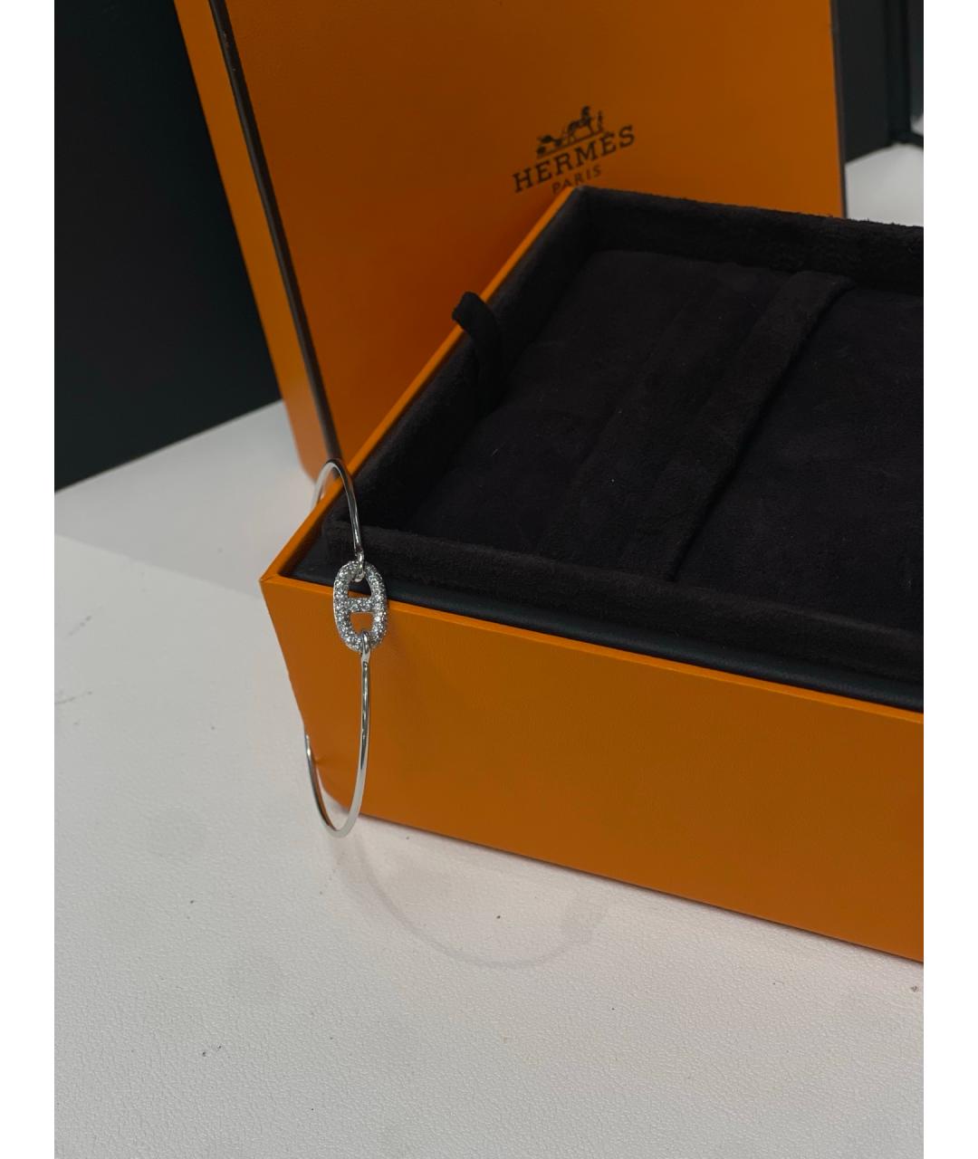 HERMES Серебряный браслет из белого золота, фото 3