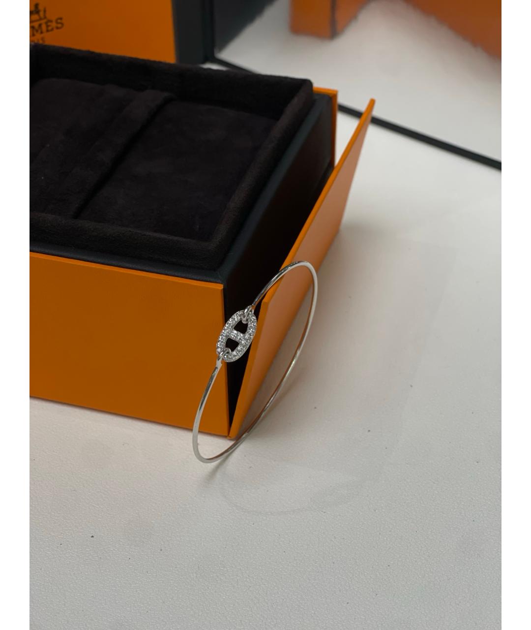 HERMES Серебряный браслет из белого золота, фото 2