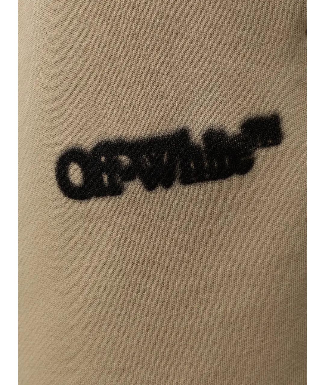 OFF-WHITE Бежевые хлопковые шорты, фото 5