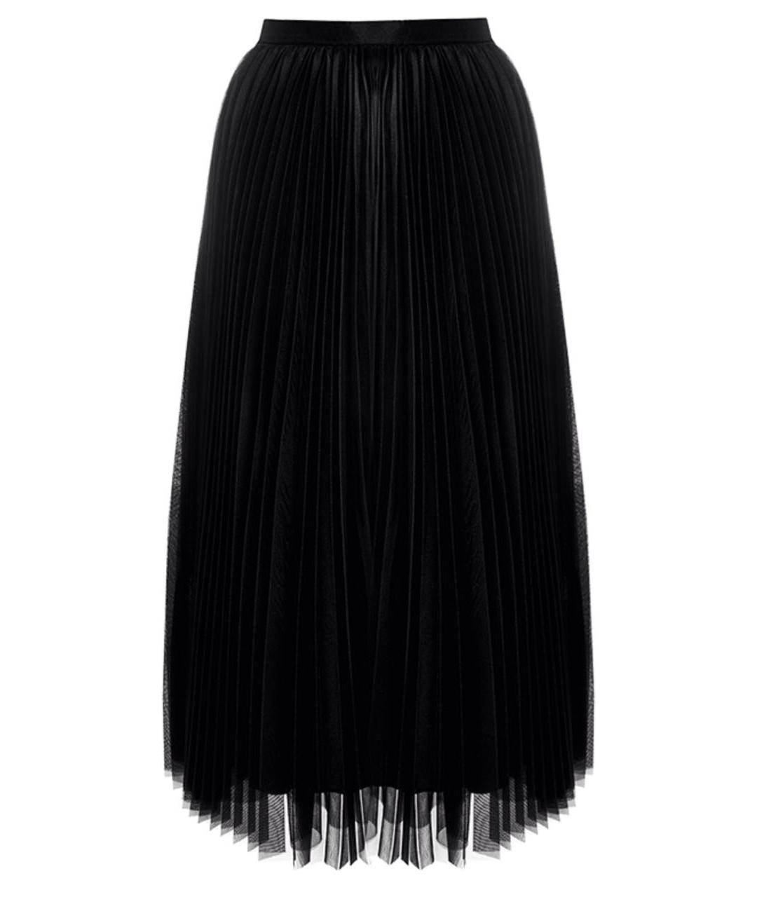 ERMANNO SCERVINO Черная шелковая юбка миди, фото 1