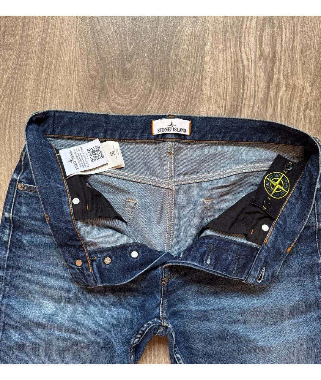 STONE ISLAND Синие деним шорты, фото 3