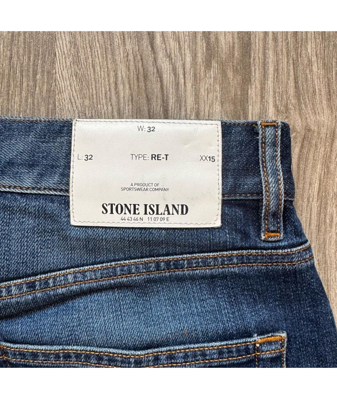 STONE ISLAND Синие деним шорты, фото 8