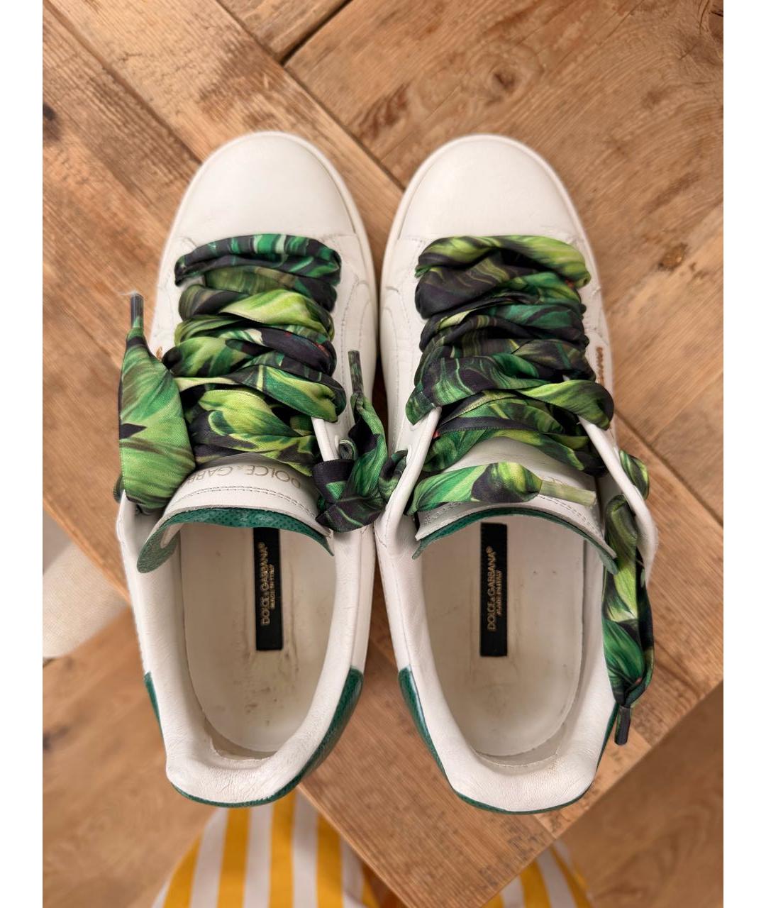 DOLCE&GABBANA Белые кеды из лакированной кожи, фото 3
