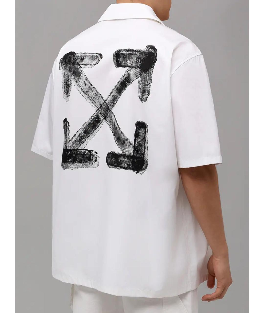 OFF-WHITE Белая хлопковая кэжуал рубашка, фото 3
