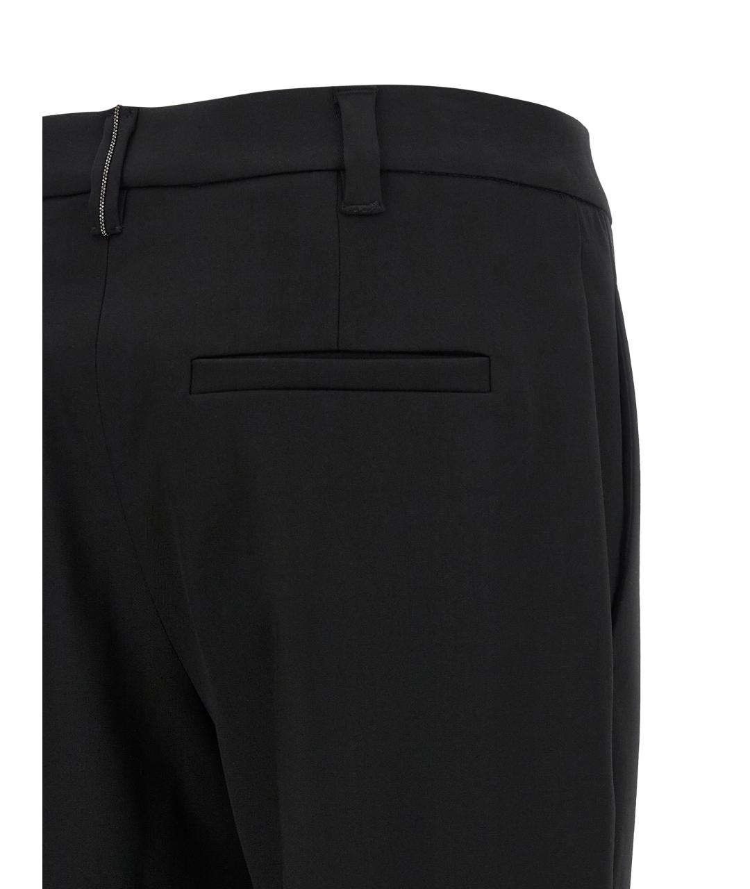 BRUNELLO CUCINELLI Черные шерстяные брюки узкие, фото 4