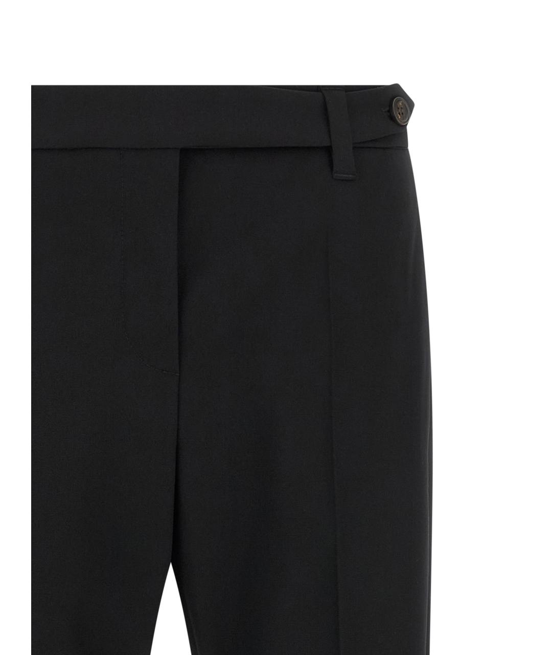 BRUNELLO CUCINELLI Черные шерстяные брюки узкие, фото 3
