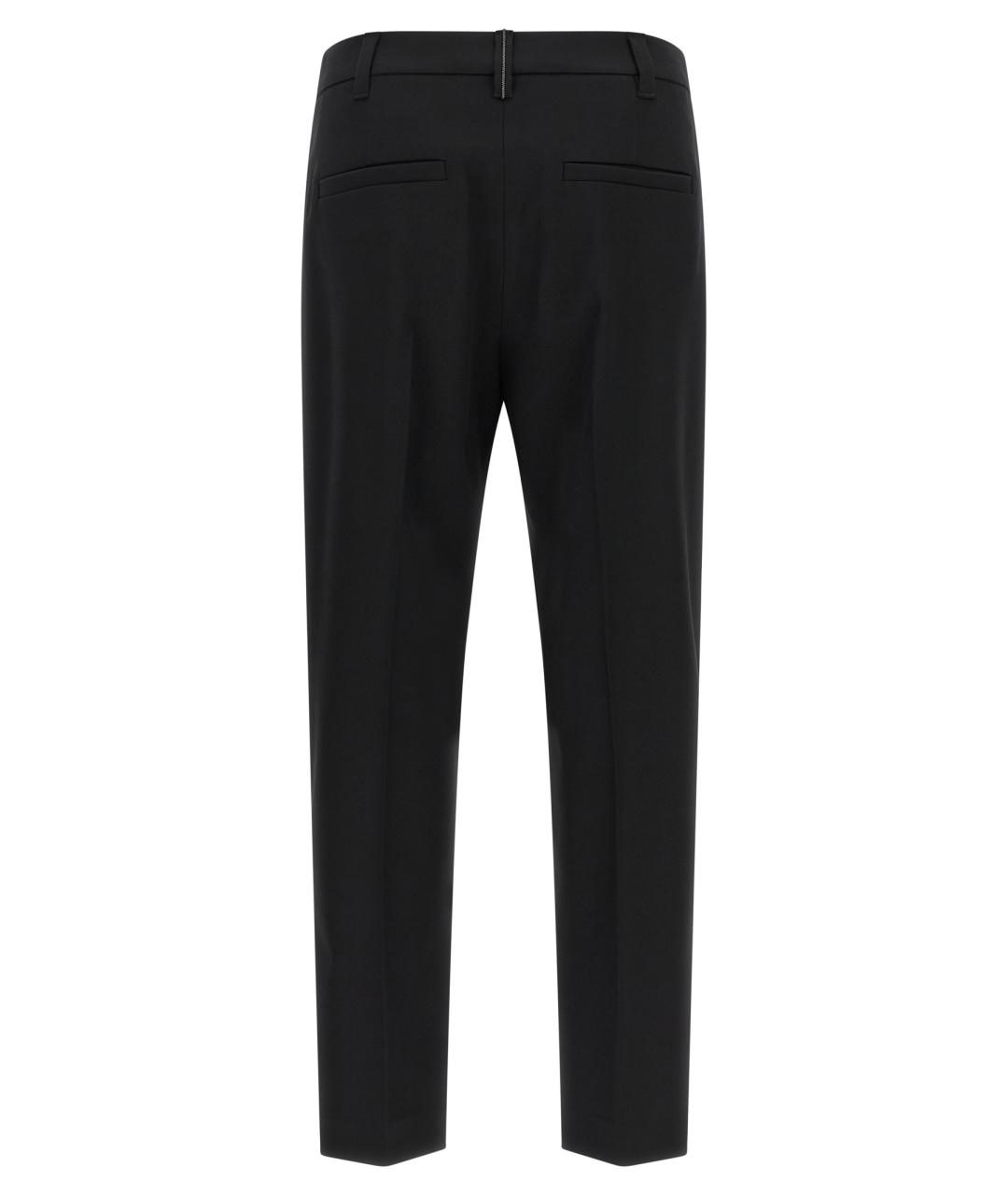 BRUNELLO CUCINELLI Черные шерстяные брюки узкие, фото 2