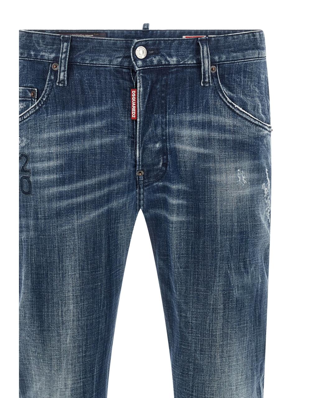 DSQUARED2 Синие хлопковые джинсы скинни, фото 3