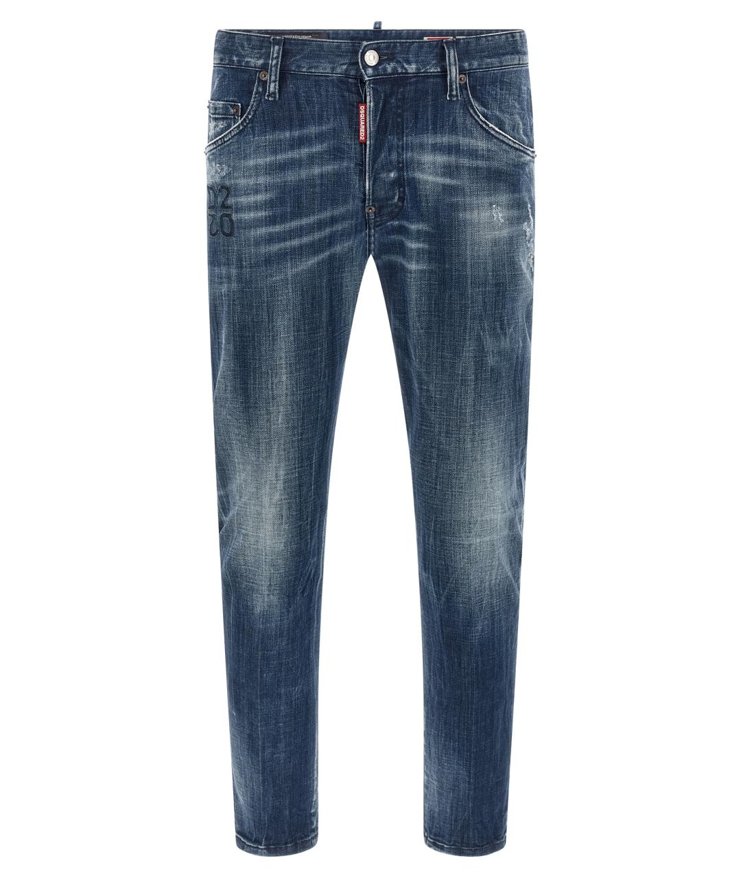 DSQUARED2 Синие хлопковые джинсы скинни, фото 1