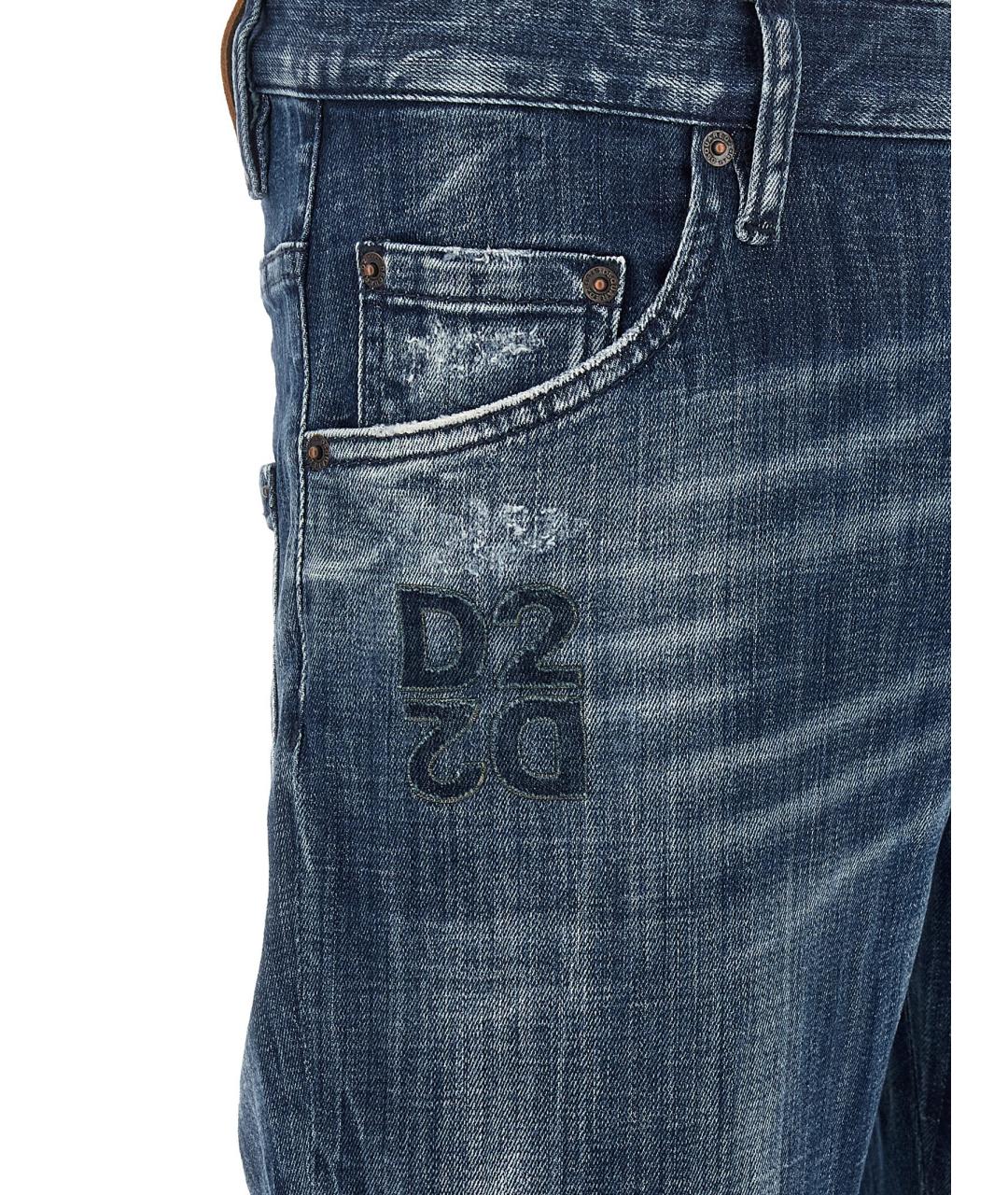 DSQUARED2 Синие хлопковые джинсы скинни, фото 5