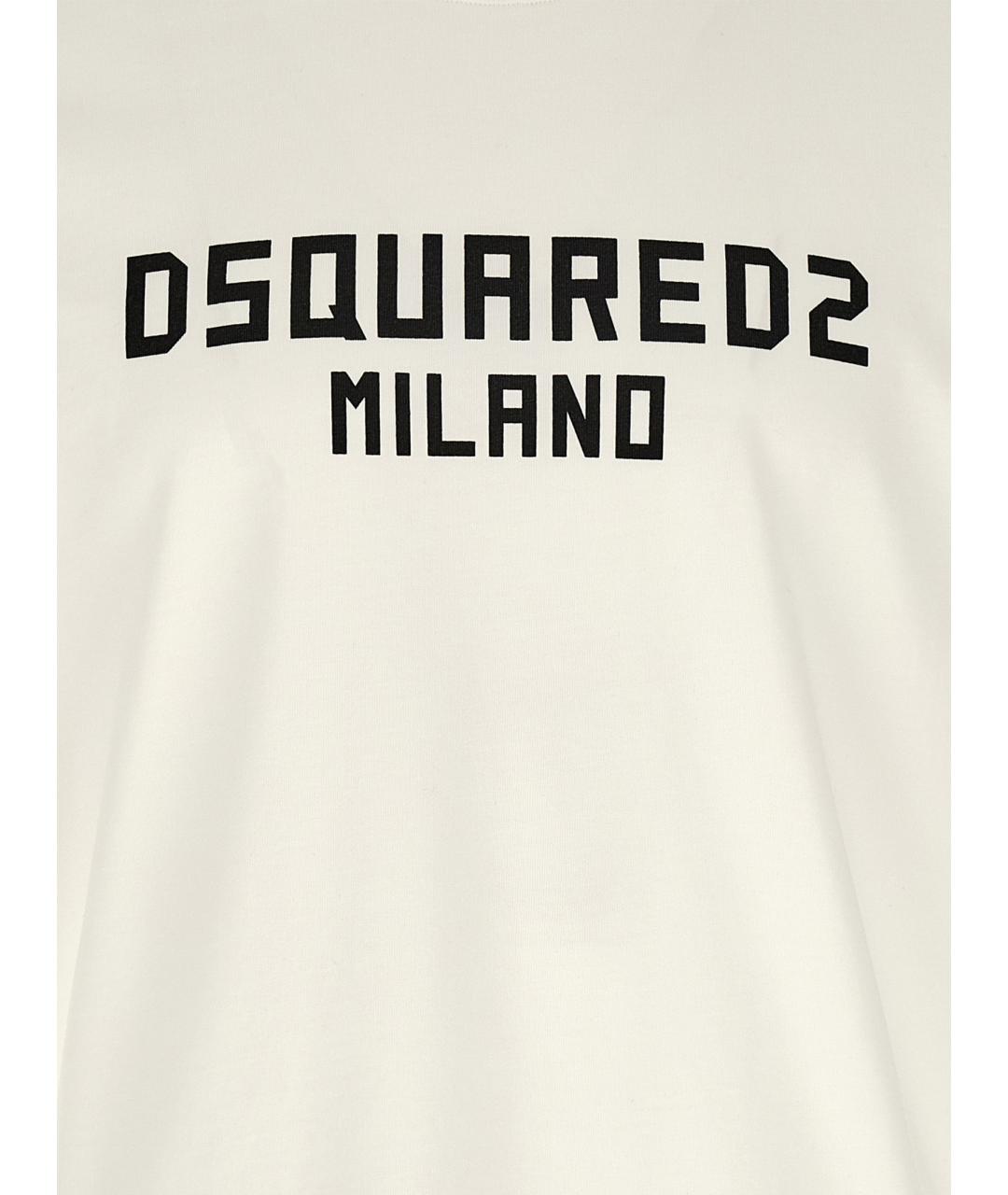 DSQUARED2 Белая хлопковая футболка, фото 4
