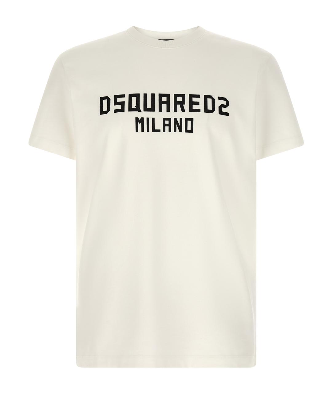 DSQUARED2 Белая хлопковая футболка, фото 1