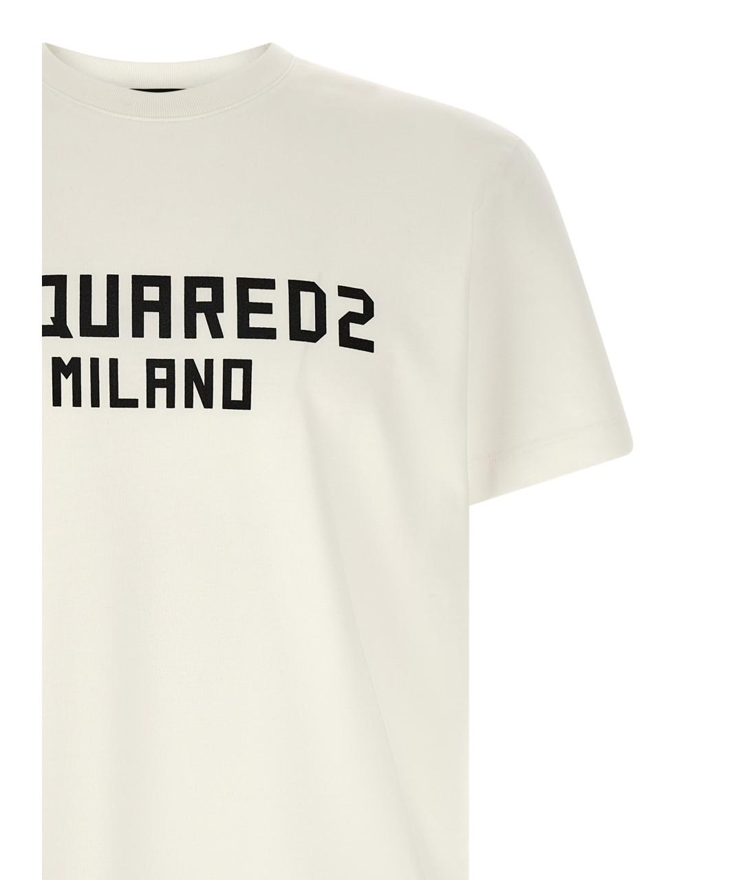 DSQUARED2 Белая хлопковая футболка, фото 3