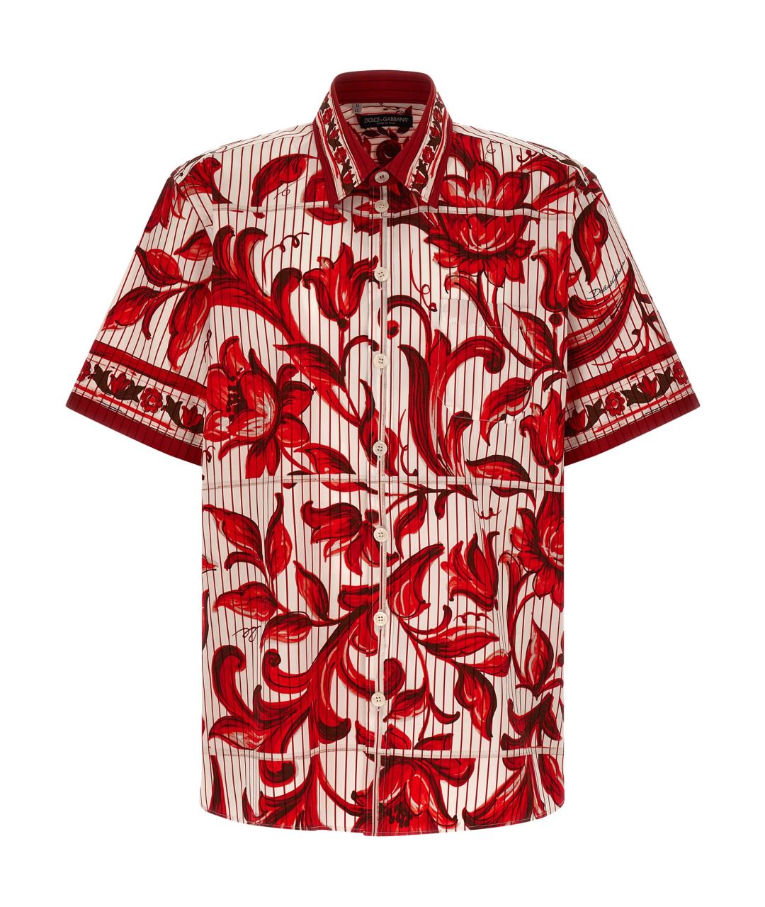 DOLCE&GABBANA Красная хлопковая кэжуал рубашка, фото 1