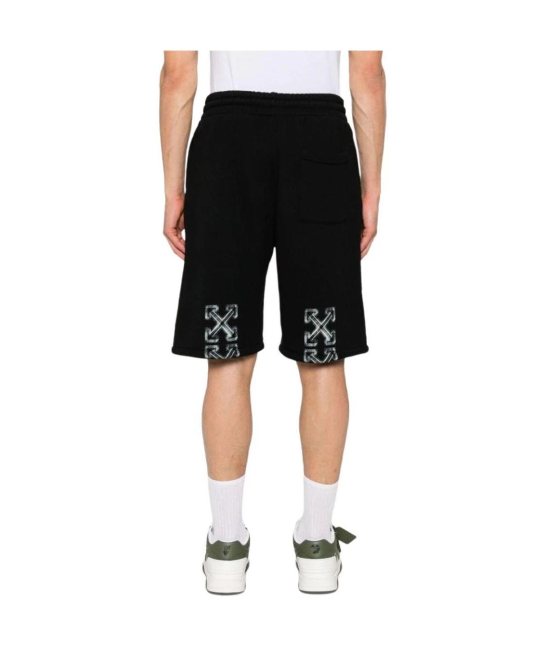 OFF-WHITE Черные хлопковые шорты, фото 3