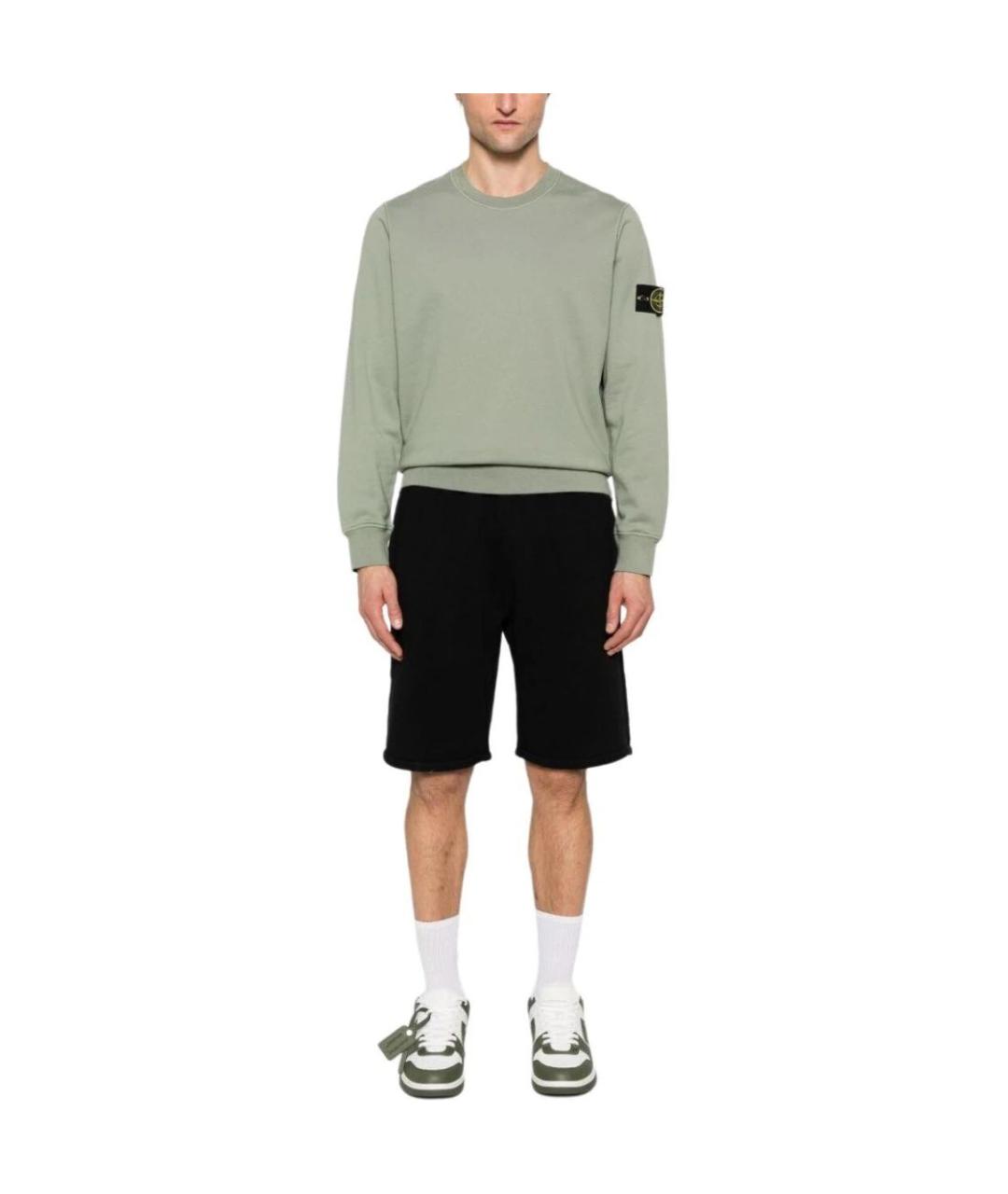 OFF-WHITE Черные хлопковые шорты, фото 4