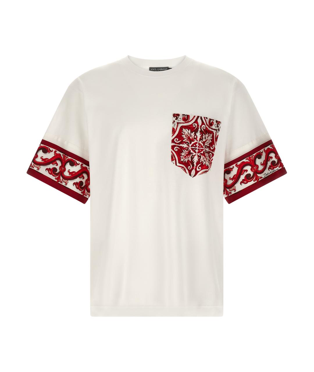 DOLCE&GABBANA Белая хлопковая футболка, фото 1