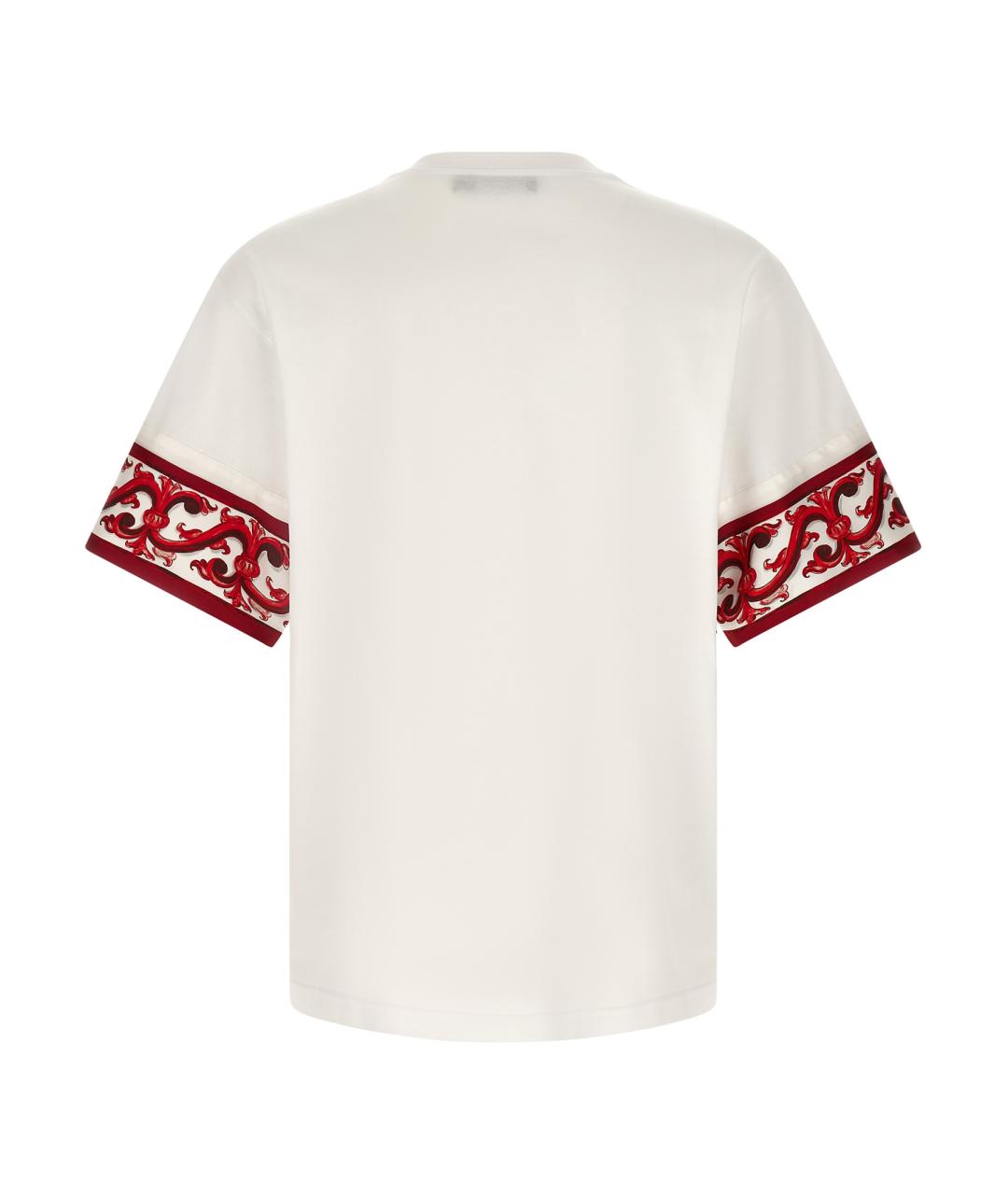 DOLCE&GABBANA Белая хлопковая футболка, фото 2